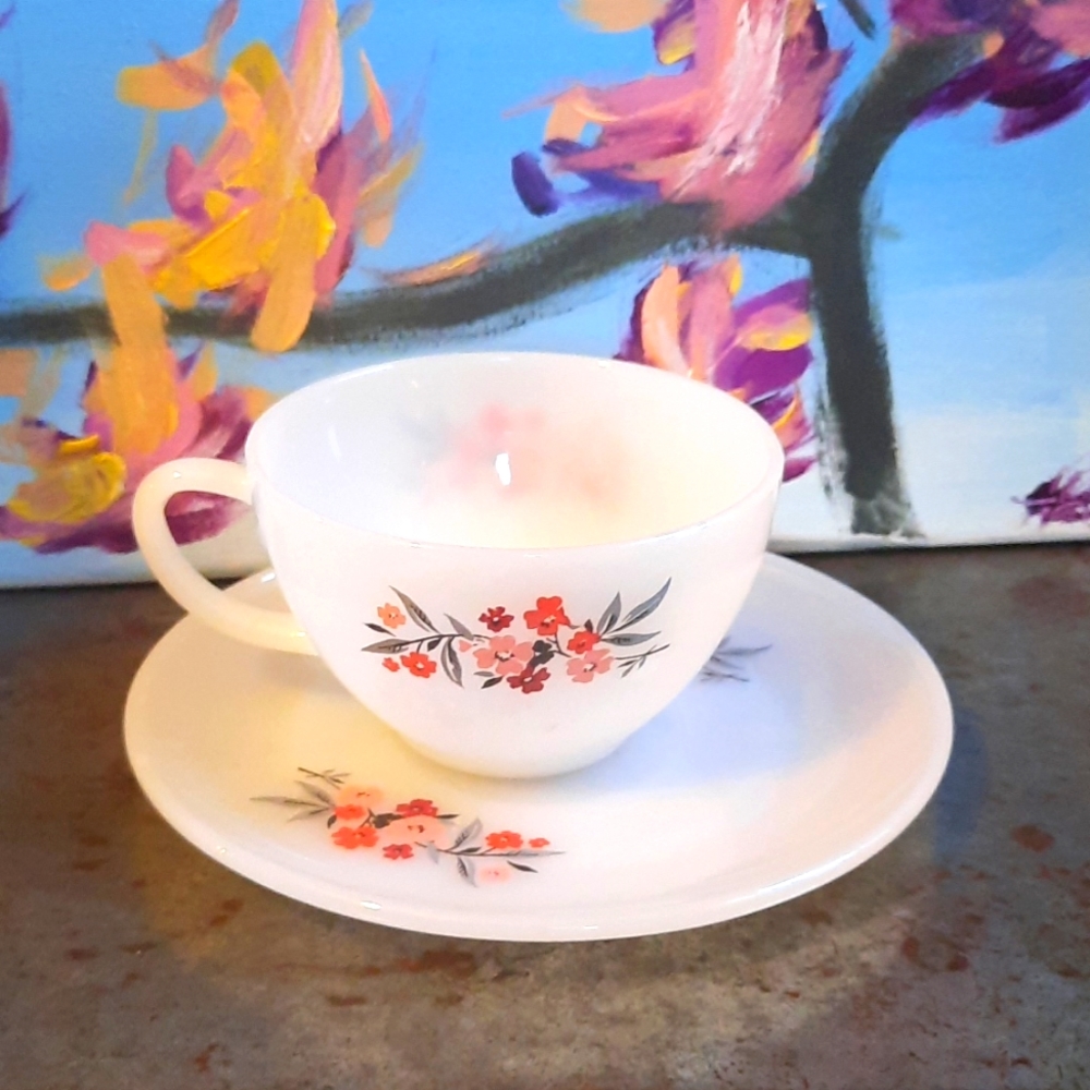 Fire King Mid-century teacup and saucer